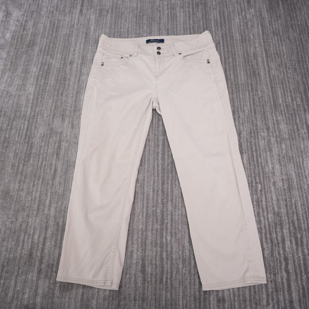 Tommy Bahama Pants Women 8 Beige Excellent Straight Leg Tencel Blend Stretch